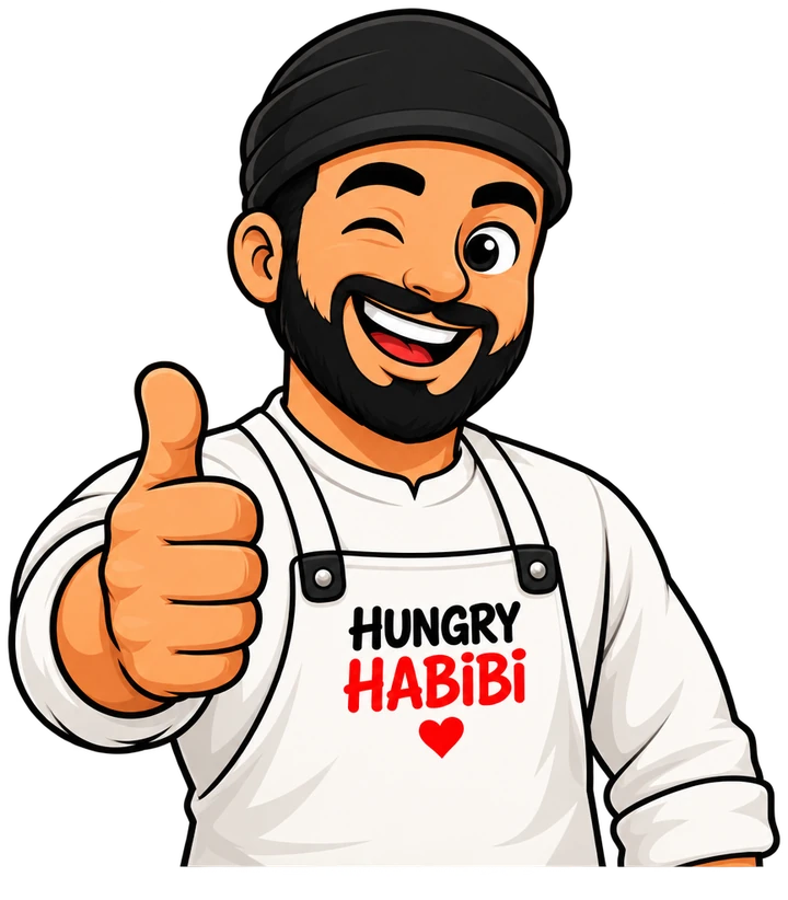 Habibi the mascot giving a thumbs up